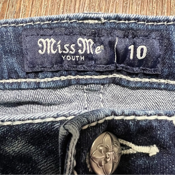 Girls Miss Me Mid-Rise Bootcut Jeans - Size 10 Long - Picture 7 of 8